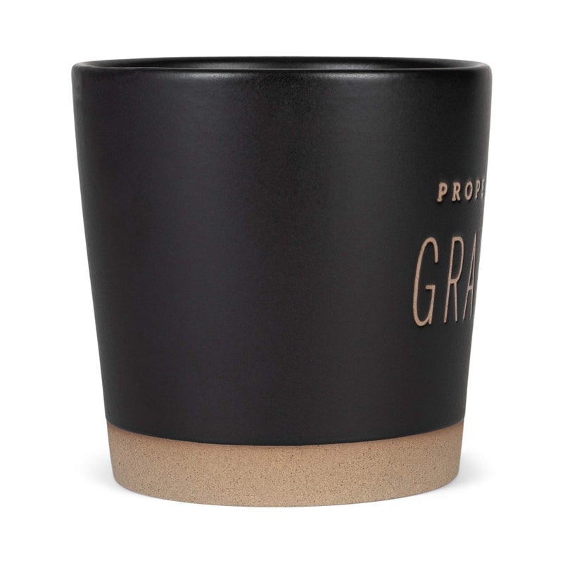DEMDACO Property of Grandpa Matte Black with Unglazed Base 16 ounce Ceramic Stoneware Coffee Mug Cup - Image 2